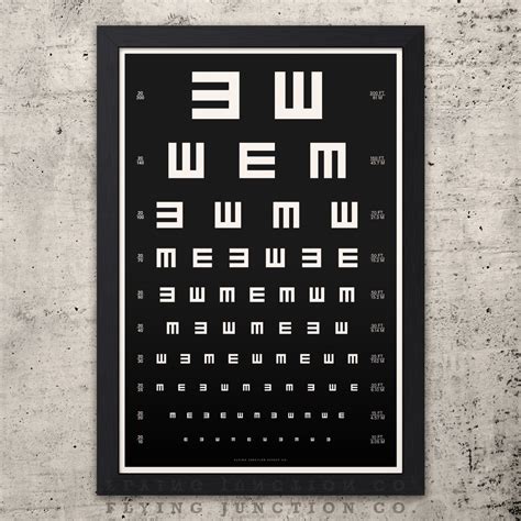 Tumbling E Vintage Look Eye Chart Print This Print Is Our Rendition Of