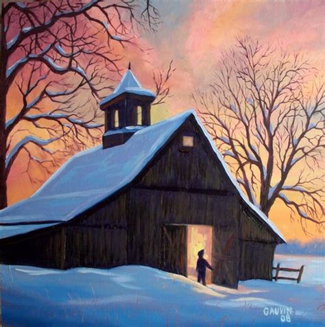 Easy Winter Acrylic Paintings Simple Winter Landscape Paintings