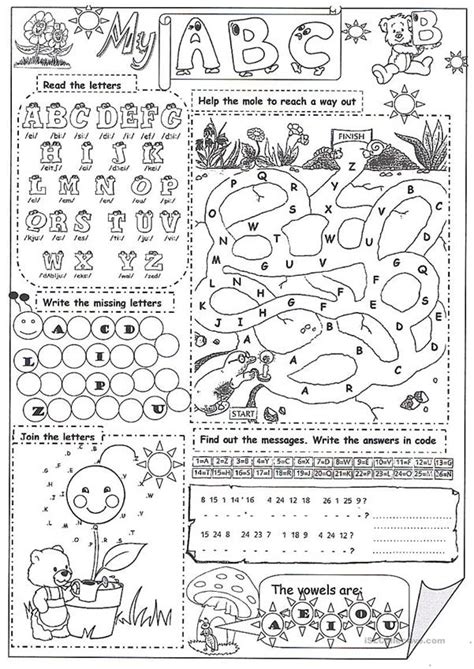 Free letters and alphabet worksheets. my abc worksheet - Free ESL printable worksheets made by ...