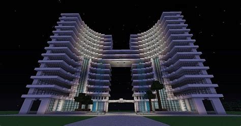 Modern Hotel White Tower By Orionn100 Minecraft Map