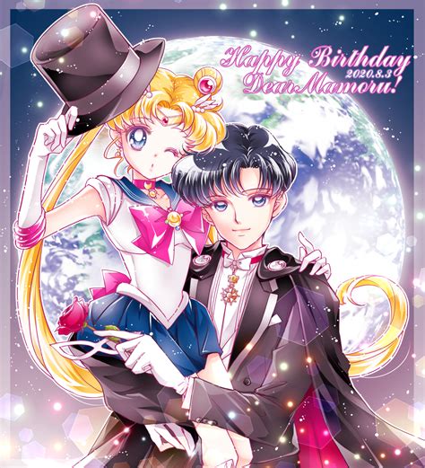 Tsukino Usagi Sailor Moon Chiba Mamoru And Tuxedo Kamen Bishoujo Senshi Sailor Moon Drawn