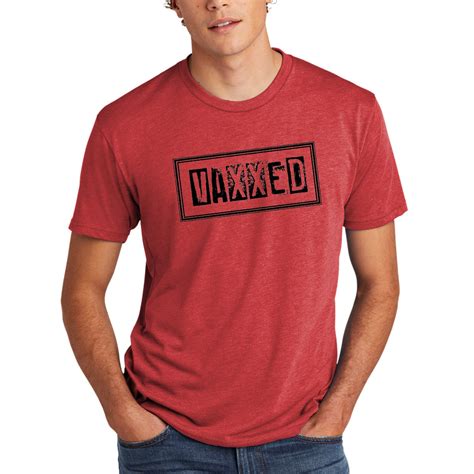 Vaxxed Unisex Triblend T Shirt Vintage Red Underground Printing