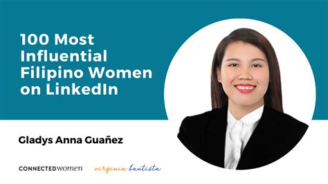 Gladys Anna Guañez 100 Most Influential Filipino Women On Linkedin
