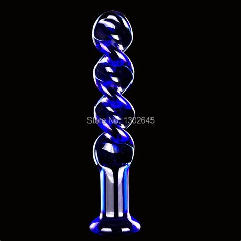 Hot Classic Rotating Glass Anal Butt Plug Crystal Dildo Male Female Masturbation Adult Sex