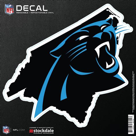 Carolina Panthers 6 X 6 Repositionable State Shape Decal