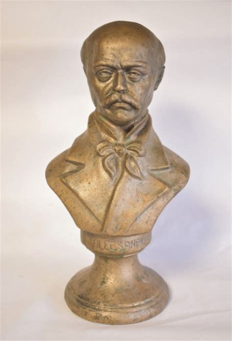 Bust Din Bronz Vasile Alecsandri Sculptura Datata 197