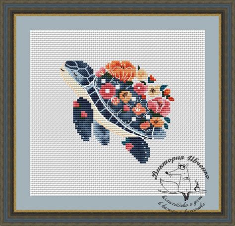 Cross Stitch Pattern PDF Sea Turtle Chart Etsy