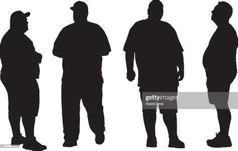 Four Overweight Men Silhouettes High Res Vector Graphic Getty Images