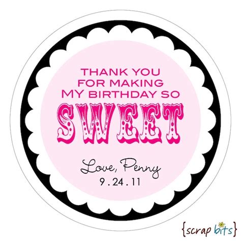 Thank You For Making My Birthday So Sweet By Scrapbits On Etsy
