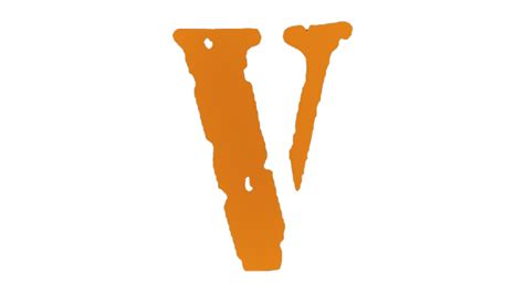 The Letter V Is Made Out Of Orange Paint