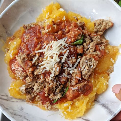 Spaghetti Squash With Ground Turkey Healthy Weight Loss Dinner