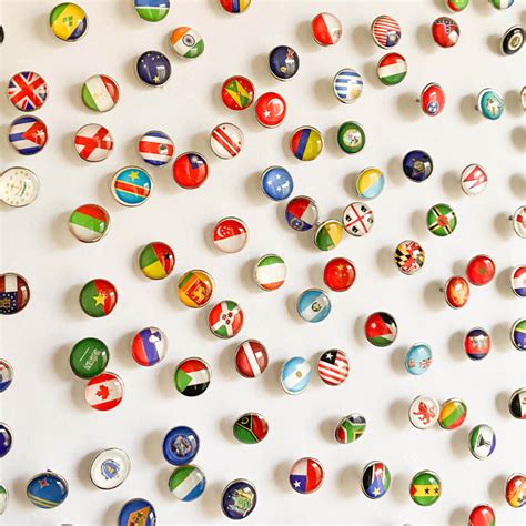 Country Flags Push Pins 68travel