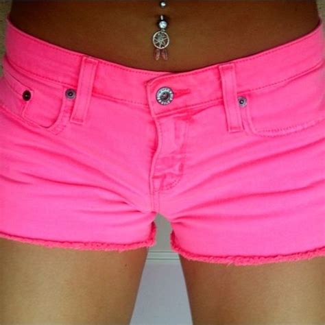Pink Daisy Dukes Neon Pink Shorts Bright Shorts Homestuck Bad Girl