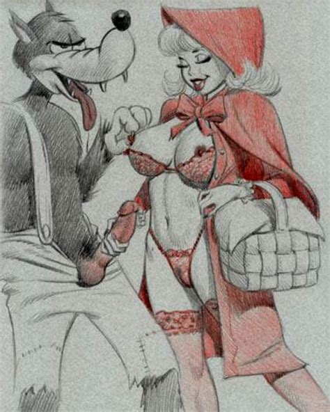 Rule 34 Big Bad Wolf Little Red Riding Hood Partially Colored Tagme