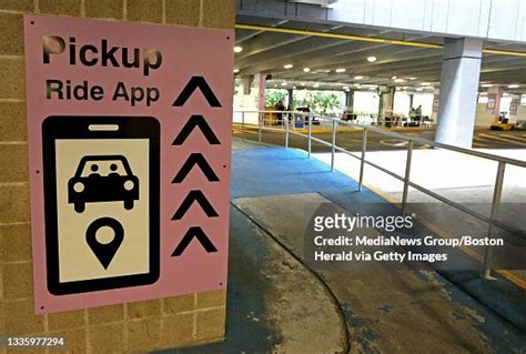 The Uber And Lyft Pick Up And Drop Off Areas At Logan Int Airport On