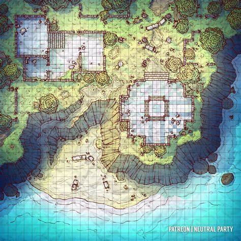 OC Art Oceanside Ruins Battlemap R DnD