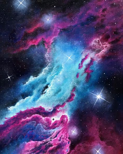 Cosmic Tourist X Galaxy Space Acrylic Painting Space Art Galaxy Painting Diy Canvas Art