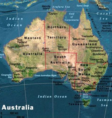 Map Of Australia With Latitude And Longitude