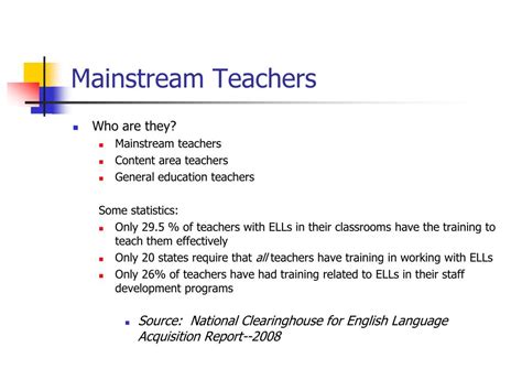 Ppt Helping Them Succeed A Handbook For Mainstream Teachers Who Work