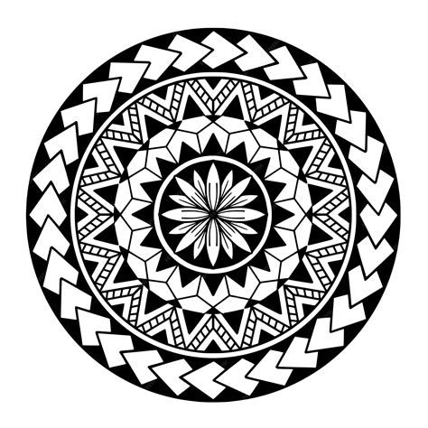 Premium Vector Polynesian Circle Tattoo Design Aboriginal Samoan