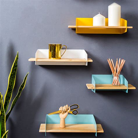 I thought to myself, what a cool id… 30X15X10cm Wooden Wall Shelf Wall Mounted Storage Home ...
