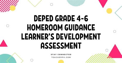 Deped Grade 4 6 Homeroom Guidance Learners Development Assessment
