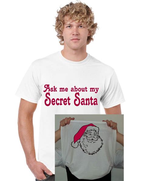 Ask Me About My Secret Santa Flip T Shirt T Shirt Mens Tops Shirts