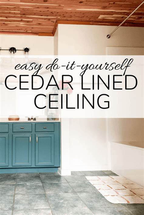 Installing faux wood cedar ceiling planks can be an amazing way to make an ugly popcorn ceiling beautiful. How to install a cedar lined ceiling. Use tongue and ...