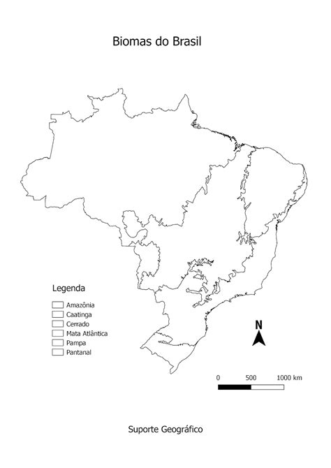 Mapa Biomas Brasileiros Para Colorir EDUCA