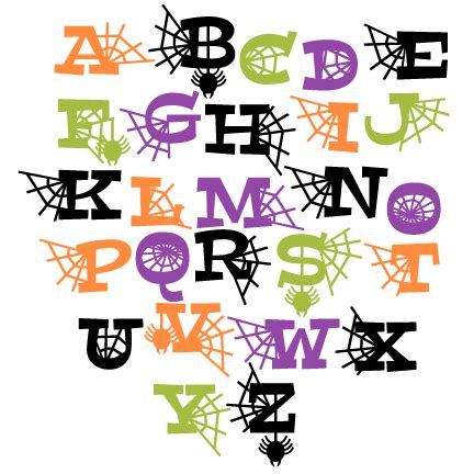 Download Halloween Letters Set SVG scrapbook title SVG cutting ...