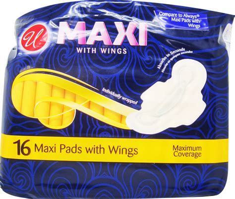 Maxi Pads With Wings 16 Ct Marketcol
