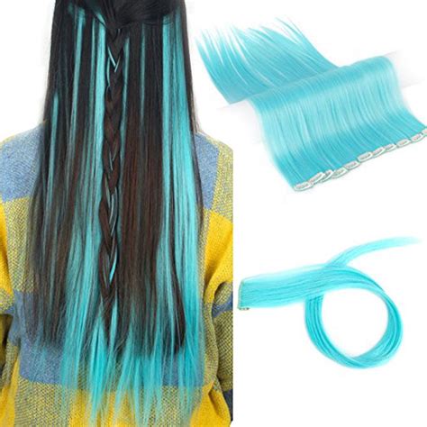 Florata 11pcs Straight Colored Clip In Hair Extensions Party Highlight