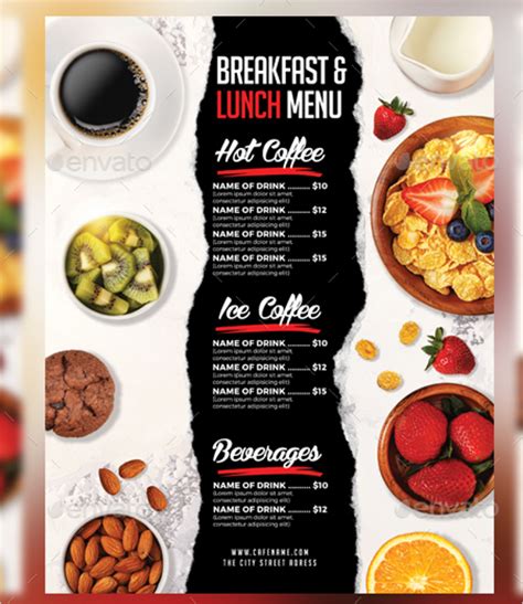 30 Breakfast Menu Templates Free Sample Menu Card Ideas