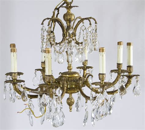 Spanish Brass And Crystal Chandelier Crystal Chandelier Chandelier
