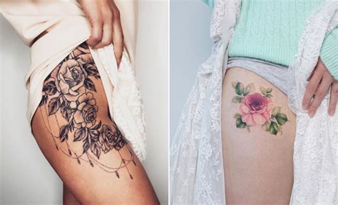 Thigh tattoos are our choice because. 23 Best Rose Thigh Tattoo Ideas for Women | StayGlam