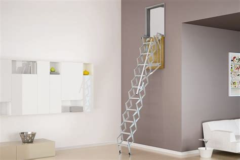 Vertical Wall Hatch Loft Ladder The Adj Features A Compact Concertina