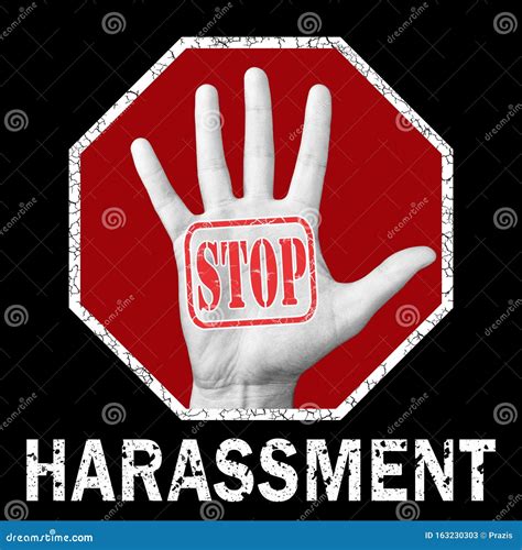 Stop Harassment Conceptual Illustration Global Social Problem Stock