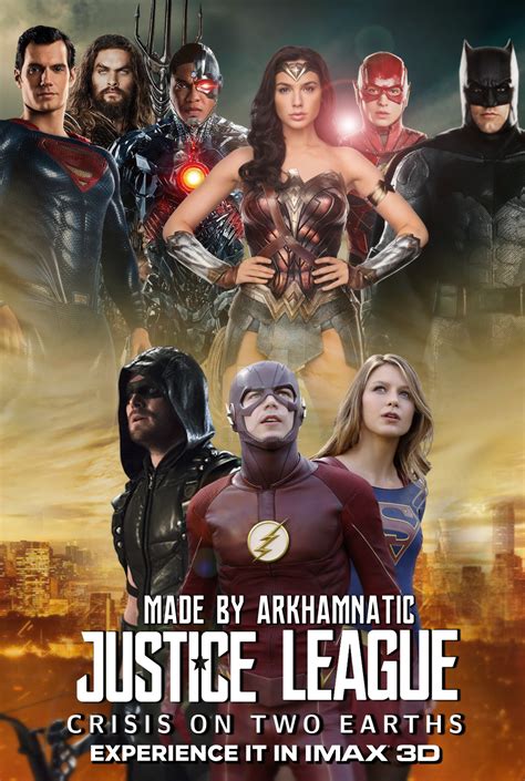 justice league crisis on two earths movie poster by arkhamnatic on deviantart