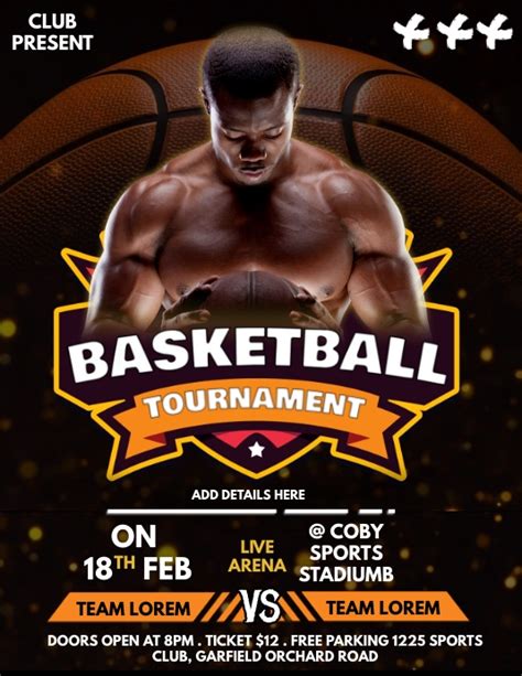 Basketball Tournament Template Postermywall