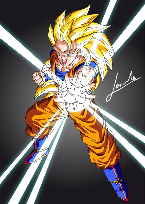 Super Saiyan 3 Goku By Sharingan Kyuubi