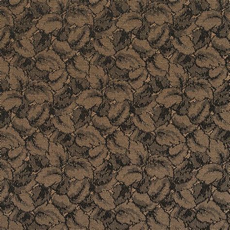 Java Black And Brown Foliage Leaf Pattern Damask Upholstery Fabric