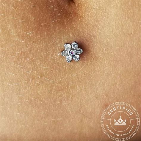 Lower Navel Dermal Anchor Piercing By Isacc Diaz At Certified Tattoo