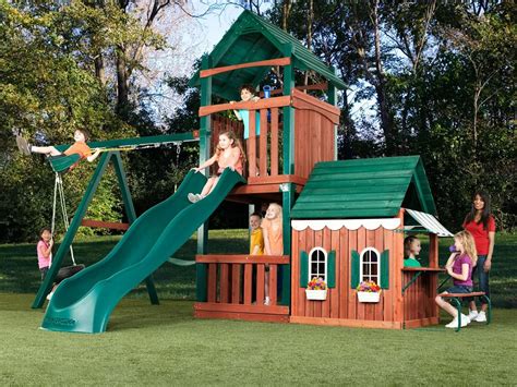 Play Houses Swing And Slide Playset Outdoor