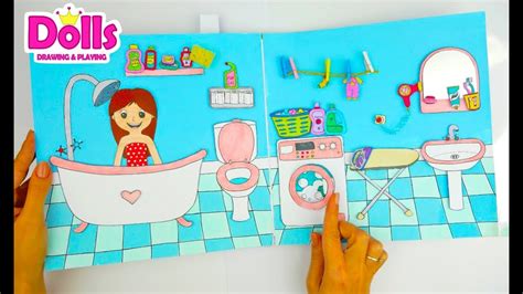 How To Make Paper Doll And New Dollhouse In Album Diy Tutorial Crafts For