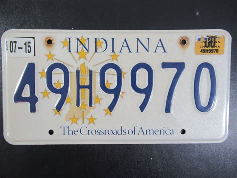 Vintage Indiana License Plate, 2000, Indianapolis, Marion County, Car