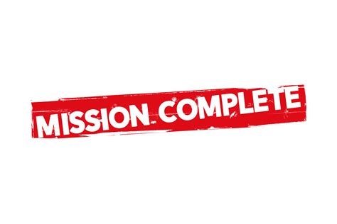 Grunge Mission Complete Label Psd Psdstamps