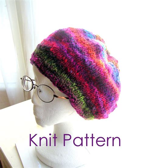 Very Easy Knit Hat Pattern Knitting Pattern Tutorial Pdf Etsy