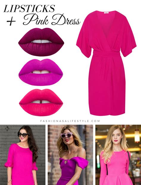 how to pick a lipstick with the color of your dress hot pink dresses lipstick dress red