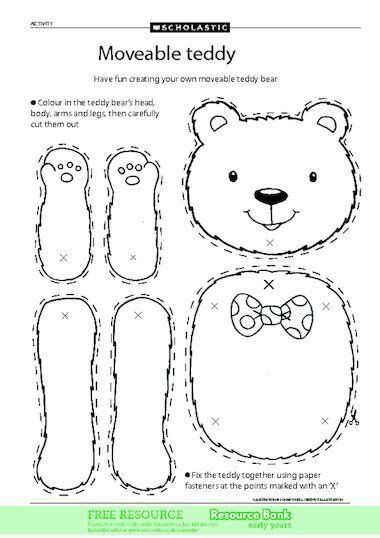 Moveable Teddy Bear Teddy Bear Crafts Teddy Bear Day Teddy Bear