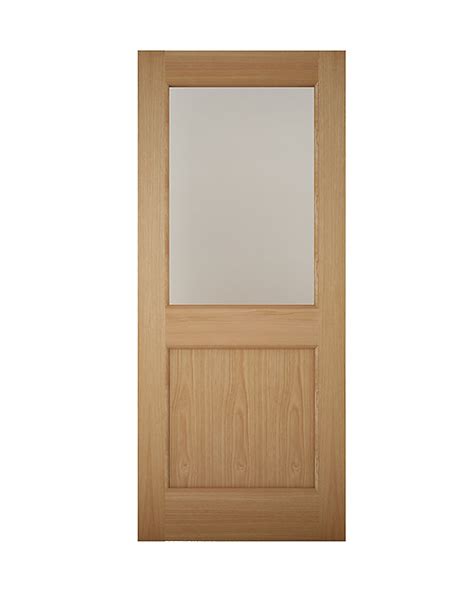 Glazed White Oak Veneer Lh And Rh External Back Door H1981mm W762mm